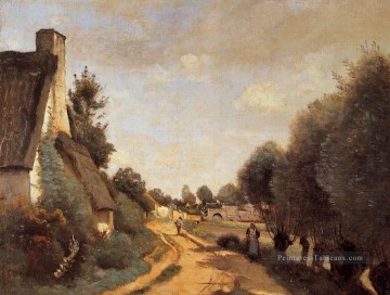 romantique romantisme Tableau Peinture - Une route près d’Arras plein air romantisme Jean Baptiste Camille Corot